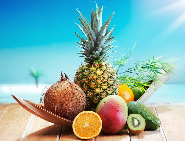fruit-pineapple-coconut-avocado-wallpaper-preview